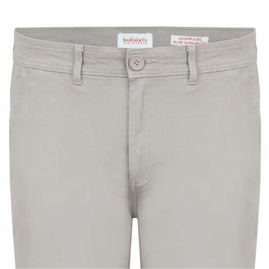 Мъжки панталони чино Soulcal Мъжки Панталон Чино Chinos Mens Камък Soulcal Мъжки Панталон Чино Chinos Mens Камък Мъжки панталони чино