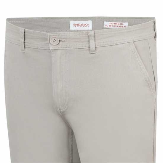 Мъжки панталони чино Soulcal Мъжки Панталон Чино Chinos Mens Камък Soulcal Мъжки Панталон Чино Chinos Mens Камък Мъжки панталони чино