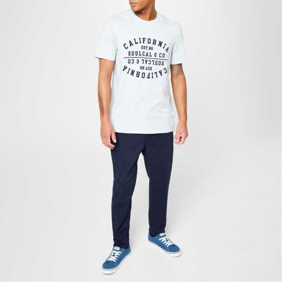 Soulcal Мъжки Панталон Чино Chinos Mens Морска синьо Мъжки панталони чино