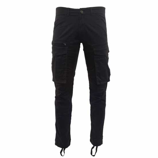 Firetrap Мъжки Панталони Cargo Trouser Mens Прайте черно Мъжки панталони чино