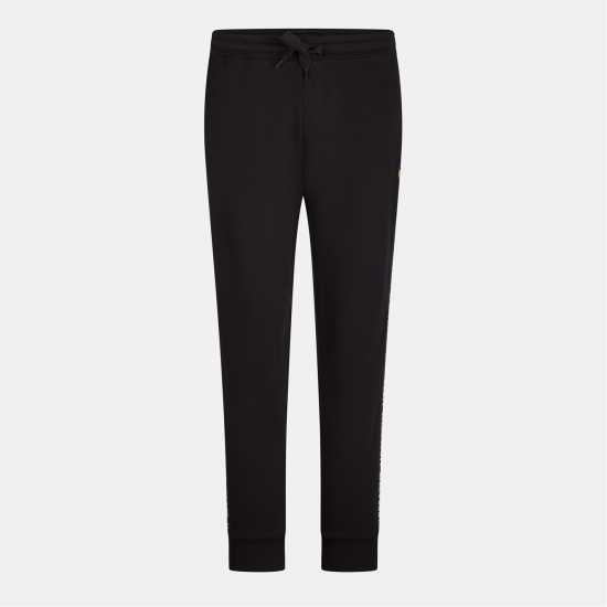 Lyle And Scott Eagle Tape Joggers Black Z865 