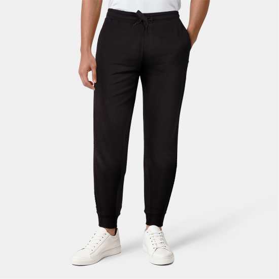 Lyle And Scott Eagle Tape Joggers Black Z865 