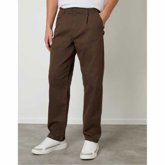 Threadbare Men's Fog Chinos Шоколад 
