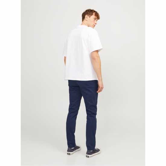 Jack And Jones Панталони Чино Slim Stretch Chino Trousers Нави блейзър Мъжки панталони чино