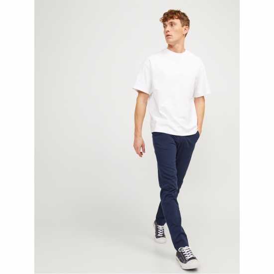 Jack And Jones Панталони Чино Slim Stretch Chino Trousers Нави блейзър Мъжки панталони чино