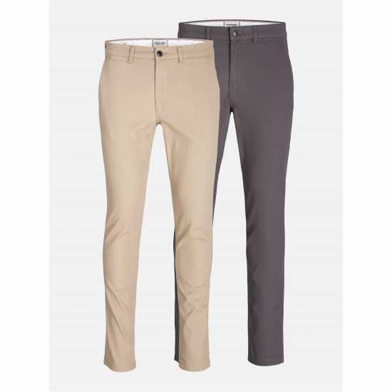 Мъжки Панталони Jack And Jones 2-Pack Marco Chino Trouser Mens Посуда Мъжки Панталони Jack And Jones 2-Pack Marco Chino Trouser Mens Посуда