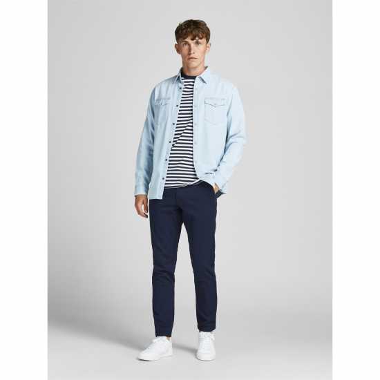 Jack And Jones Dave Chino Нави блейзър Мъжки панталони чино