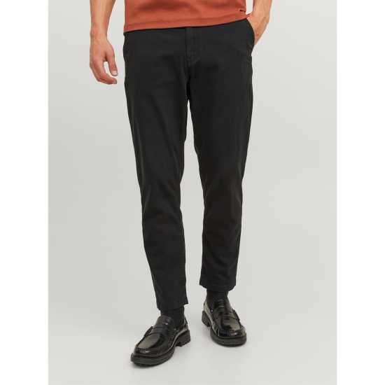 Мъжки панталони чино Jack And Jones Harlow Chino Trouser Черно Jack And Jones Harlow Chino Trouser Черно Мъжки панталони чино
