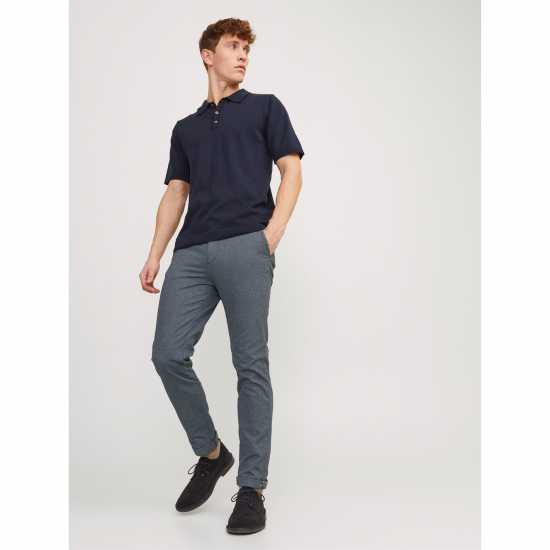 Мъжки панталони чино Jack And Jones Fury Chino Trouser Изчезнало деним Jack And Jones Fury Chino Trouser Изчезнало деним Мъжки панталони чино