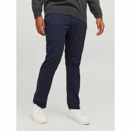 Мъжки Панталони Jack And Jones Jack+ Dave Chino Trouser Mens Plus Size Нави блейзър 