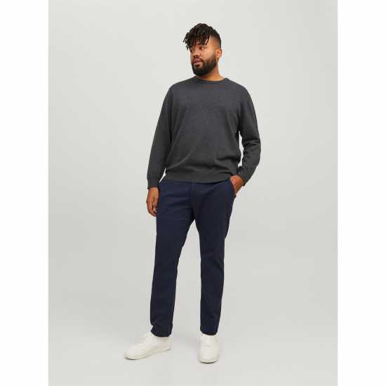 Мъжки Панталони Jack And Jones Jack+ Dave Chino Trouser Mens Plus Size Нави блейзър 