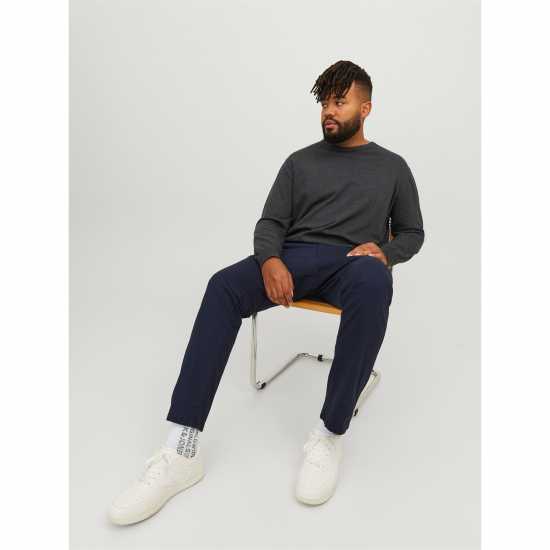Мъжки Панталони Jack And Jones Jack+ Dave Chino Trouser Mens Plus Size Нави блейзър 