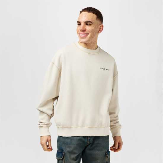 Мъжки Пуловер Обло Деколте Jack Wills Worn Well Crew Sweater Mens  Мъжки горнища на анцуг