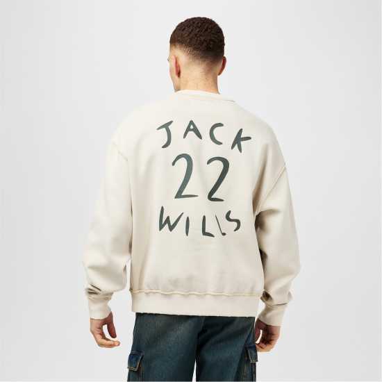 Мъжки Пуловер Обло Деколте Jack Wills Worn Well Crew Sweater Mens  Мъжки горнища на анцуг