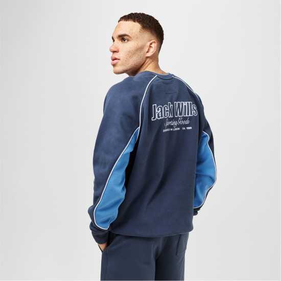 Мъжки горнища на анцуг Jack Wills Retro Sport Crew Jumper Jack Wills Retro Sport Crew Jumper Мъжки горнища на анцуг