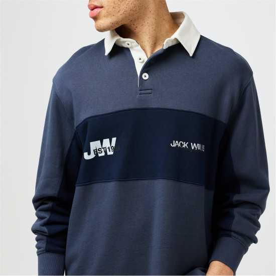 Мъжки горнища на анцуг Jack Wills Logo Rugby Polo Нощно небе Jack Wills Logo Rugby Polo Нощно небе Мъжки горнища на анцуг