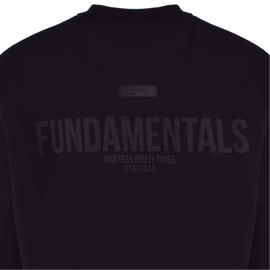 Firetrap Puff Crw Sn53 Черно Мъжки горнища на анцуг