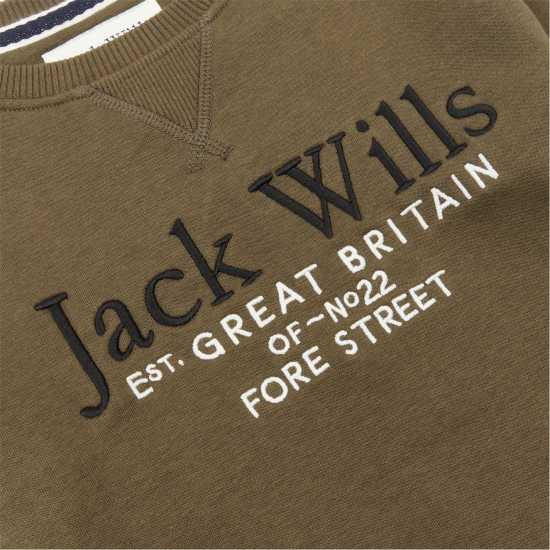 Jack Wills Script Crew Sweatshirt Junior Boys Grape Leaf Детски горнища и пуловери