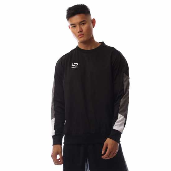 Sondico Men's Performance Crew Sweatshirt Черно/Въглен/Бяло Sondico Men's Performance Crew Sweatshirt Черно/Въглен/Бяло