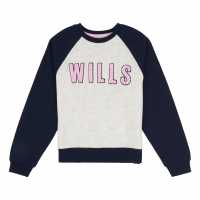 Jack Wills Raglan Wills Crew Jn99  Детски горнища и пуловери