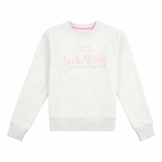 Jack Wills Jw Script Bb Crew Jn99 Oatmeal Heather Детски горнища и пуловери
