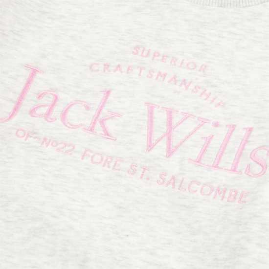 Jack Wills Jw Script Bb Crew Jn99 Oatmeal Heather Детски горнища и пуловери