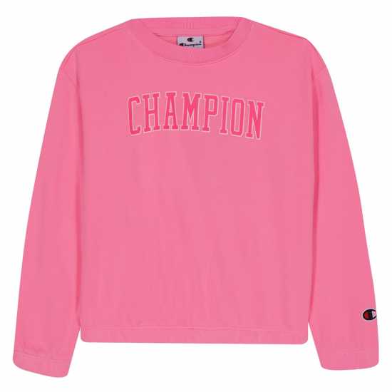 Champion G Crewneck Ch99 Pink Детски горнища и пуловери