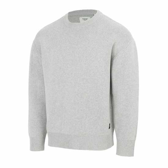 Мъжки горнища на анцуг Firetrap Crew Neck Sweater Knitted Jumper Men Светло сиво Firetrap Crew Neck Sweater Knitted Jumper Men Светло сиво Мъжки горнища на анцуг