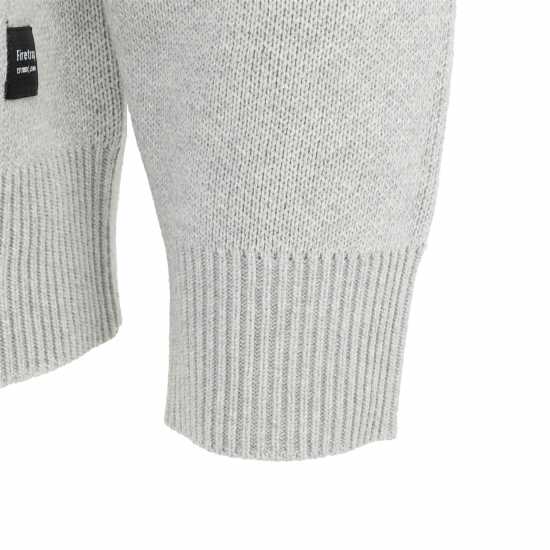 Мъжки горнища на анцуг Firetrap Crew Neck Sweater Knitted Jumper Men Светло сиво Firetrap Crew Neck Sweater Knitted Jumper Men Светло сиво Мъжки горнища на анцуг