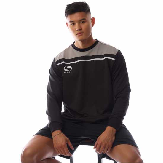 Sondico Performance Crew Sweatshirt Черно/Тъмно сиво Sondico Performance Crew Sweatshirt Черно/Тъмно сиво