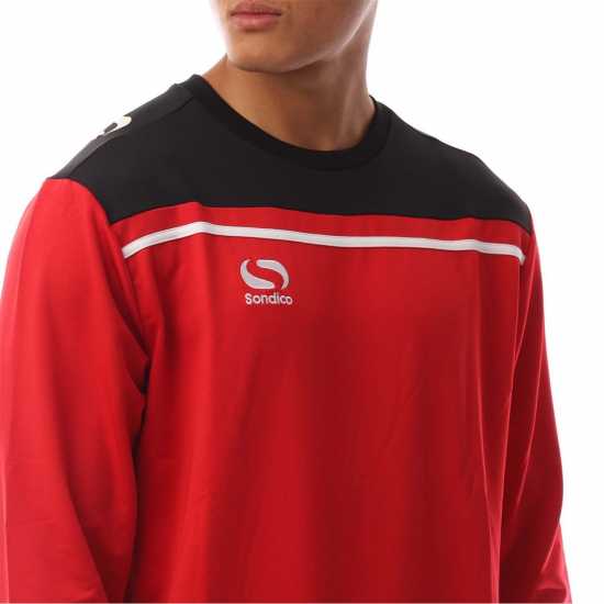 Sondico Performance Crew Sweatshirt Червен/Черен Sondico Performance Crew Sweatshirt Червен/Черен