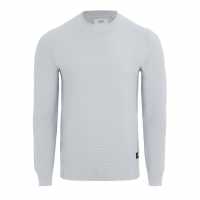 Firetrap Блуза С Обло Деколте Crew Neck Jumper Knitted Pullover Men Светло сиво Мъжки горнища на анцуг