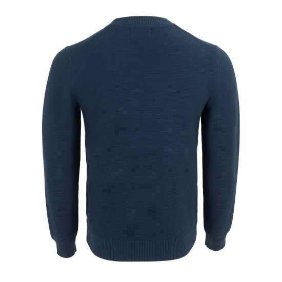 Firetrap Блуза С Обло Деколте Crew Neck Jumper Knitted Pullover Men Морска синьо Мъжки горнища на анцуг