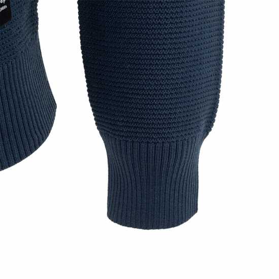 Firetrap Блуза С Обло Деколте Crew Neck Jumper Knitted Pullover Men Морска синьо Мъжки горнища на анцуг