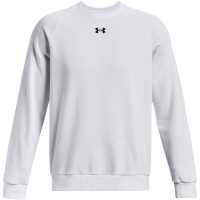 Under Armour Мъжки Пуловер Обло Деколте Rival Fitted Crew Sweater Mens White/Black Мъжко облекло за едри хора