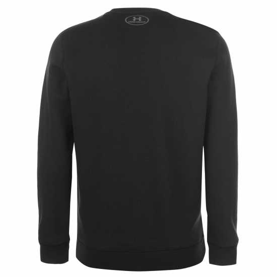 Under Armour Мъжки Пуловер Обло Деколте Rival Fitted Crew Sweater Mens Black Мъжки полар
