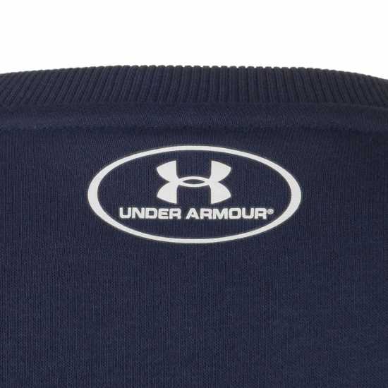 Under Armour Мъжки Пуловер Обло Деколте Rival Fitted Crew Sweater Mens Midnight Navy Мъжки полар