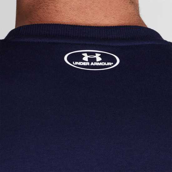 Under Armour Мъжки Пуловер Обло Деколте Rival Fitted Crew Sweater Mens Midnight Navy Мъжки полар