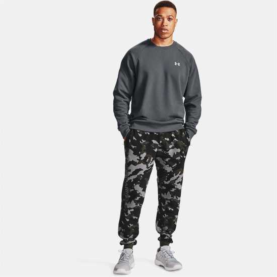 Under Armour Armour UA Rival Fleece Crew Men's Черно сиво Мъжки горнища на анцуг