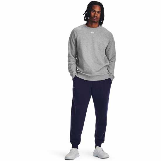 Under Armour Ua Rival Fleece Crew Mens Черно сиво 