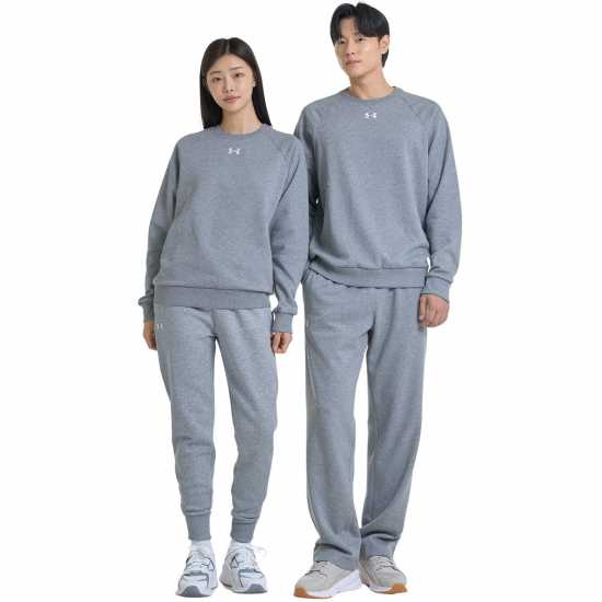 Under Armour Ua Rival Fleece Crew Mens Черно сиво 