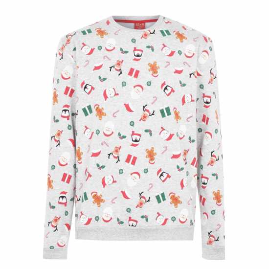 Коледни пуловери Star Мъжка Блуза Обло Деколте Christmas Crew Sweatshirt Mens Star Мъжка Блуза Обло Деколте Christmas Crew Sweatshirt Mens Коледни пуловери