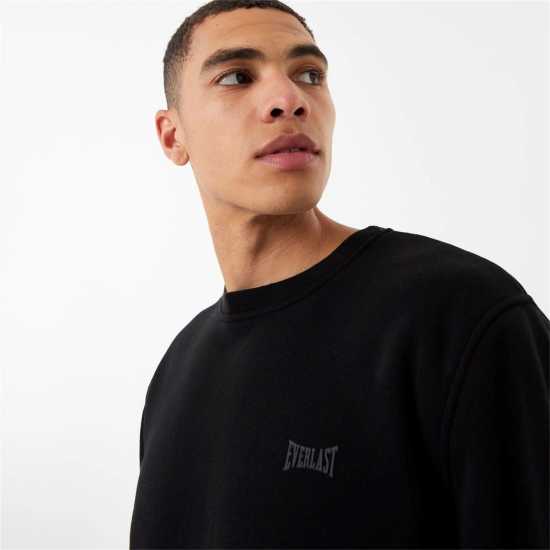 Everlast Premium Crew Sweatshirt Black Мъжко облекло за едри хора