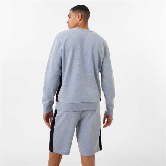 Everlast Мъжка Блуза Обло Деколте Premium Crew Sweatshirt Mens Сив марл Мъжки горнища на анцуг