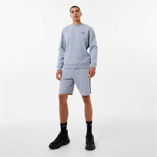 Everlast Мъжка Блуза Обло Деколте Premium Crew Sweatshirt Mens Сив марл Мъжки горнища на анцуг