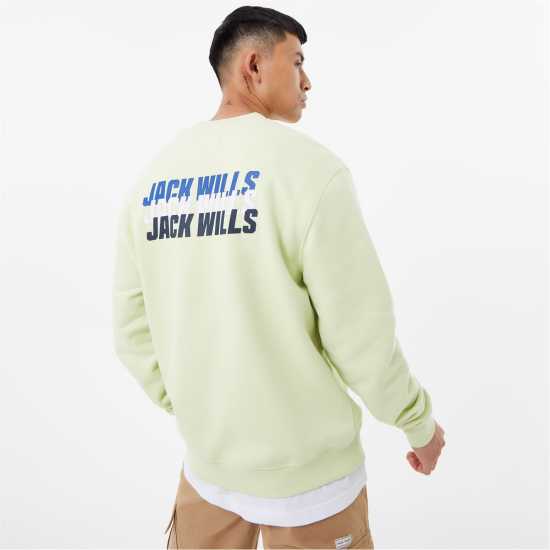 Jack Wills Sport Graphic Crew Sweater  Мъжко облекло за едри хора
