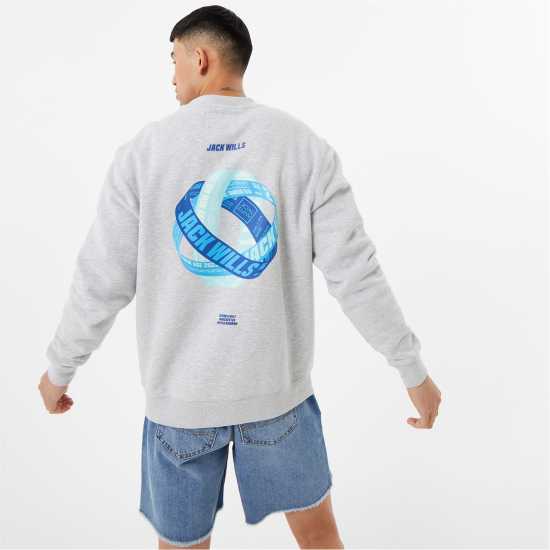 Jack Wills Ticket Graphic Crew Sweatshirt  Мъжко облекло за едри хора