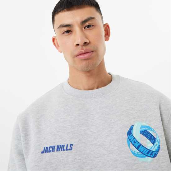Jack Wills Ticket Graphic Crew Sweatshirt  Мъжко облекло за едри хора