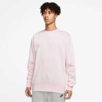 Nike Sportswear Club Crew Pink/White Мъжко облекло за едри хора