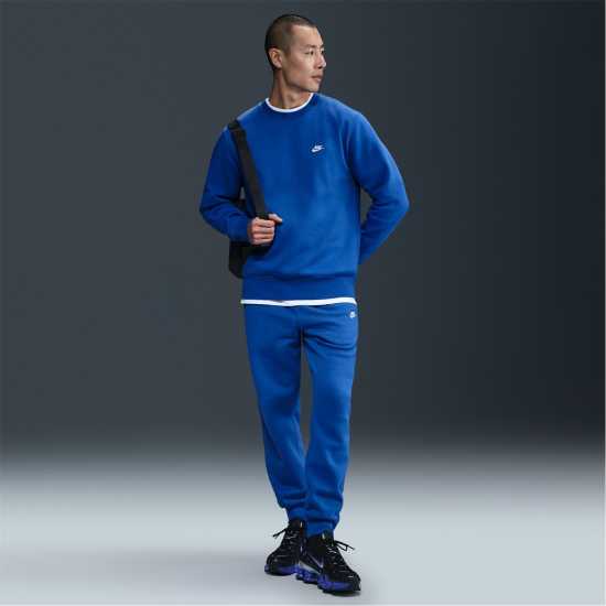Мъжки горнища на анцуг Nike Sportswear Club Crew Кралско/Бяло Nike Sportswear Club Crew Кралско/Бяло Мъжки горнища на анцуг